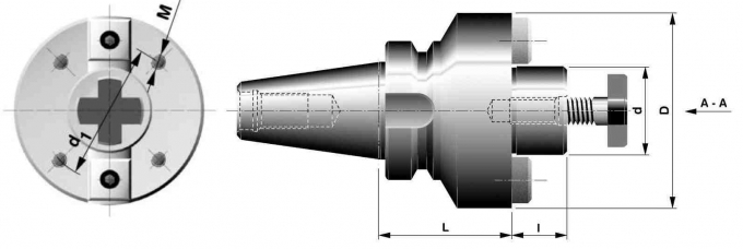 50x40mm;MAS BT;frézovací trn pro frézovací hlavy
