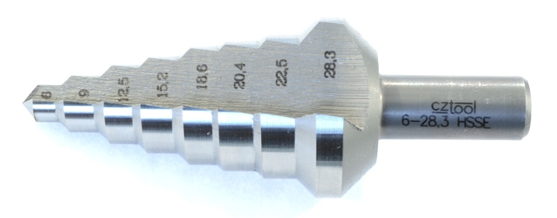 Stupňovitý vrták 6-28,3 HSS Co, č.PG 2 (8 stupňový)
