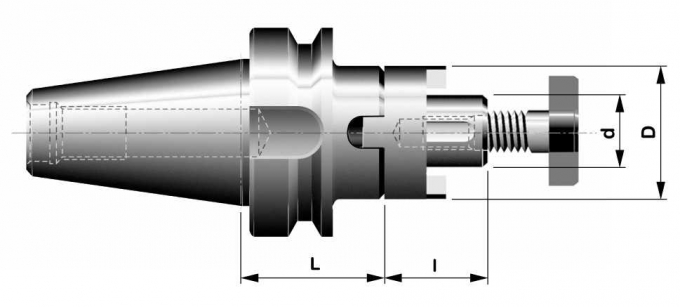 40x16mm;MAS BT;frézovací trn pro frézy s podélnou nebo příčnou unášecí drážkou