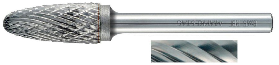 10x65mm RBF, typ ostří   1, SK technická fréza, průměr upínací stopky 6 mm