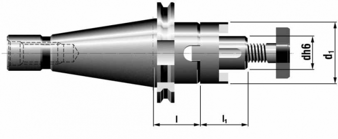 40x27mm;ČSN220432;frézovací trn pro frézy s podélnou nebo příčnou unášecí drážkou