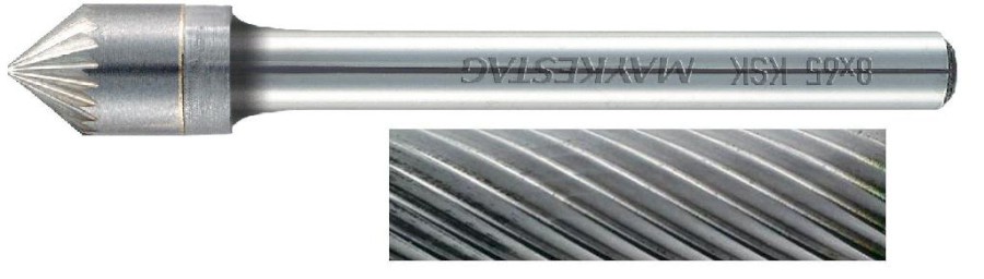 10x55mm KSK, typ ostří   3, SK technická fréza zahlubovací 90°, průměr upínací stopky 6 mm