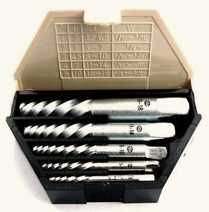 5 dílná sada vytahovačů zal. šroubů M3-M18