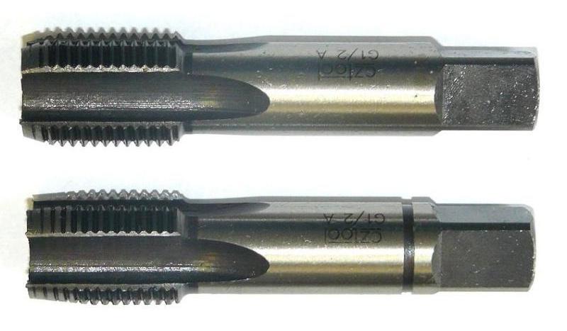 G1/16 HSS sada (2ks) závitníky sadové ruční -  trubkový závit 223012 lícování A