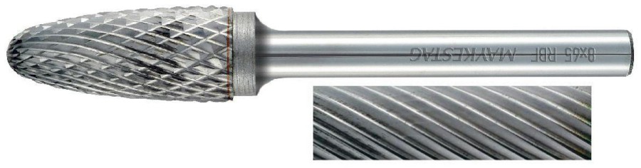 8x63mm RBF, typ ostří   3, SK technická fréza, průměr upínací stopky 6 mm