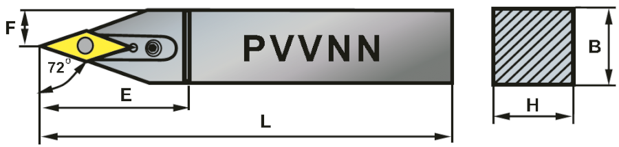 PVVNN 2525-16 soustružnický držák