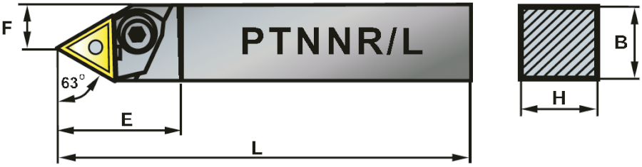 PTNNL 3225-22 soustružnický držák