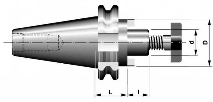50x22mm;DIN69871-A;trn pro frézy s příčnou unášecí drážkou