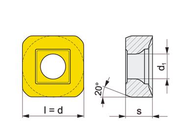 SNMT 1205AZSR-M ;8215 frézovací destička s upínáním šroubkem
