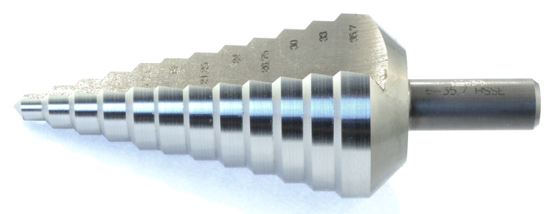 Stupňovitý vrták 6-35,7 HSS Co, č.PG 3 (12 stupňový)