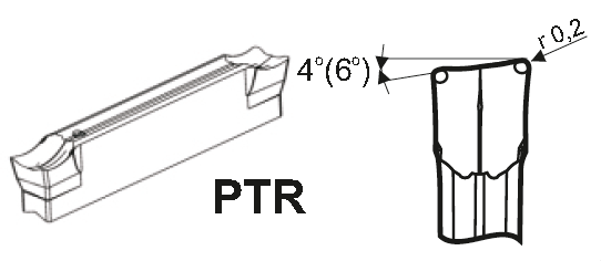 PTR-22-3,0-0,6F1 FP35H soustružnická destička pozitivní zapichovací