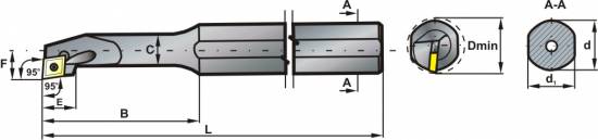 A0810J-SCLCR 06 soustružnický nůž vyvrtávací